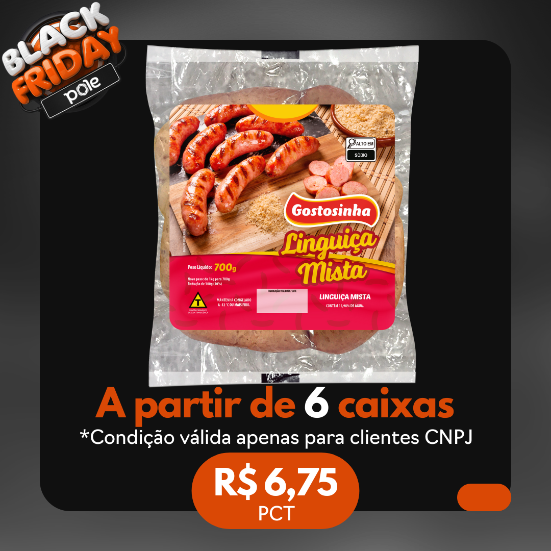 Linguiça Mista Cong 700g - Gostosinha